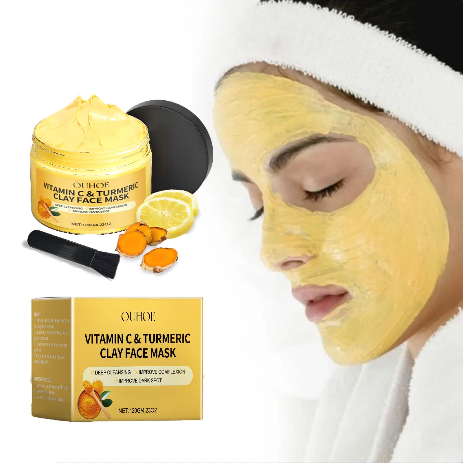 Dust Mask Construction - Vitamin C Kurkuma Schlammmaske Peeling-Gesichtsmaske Verbessert